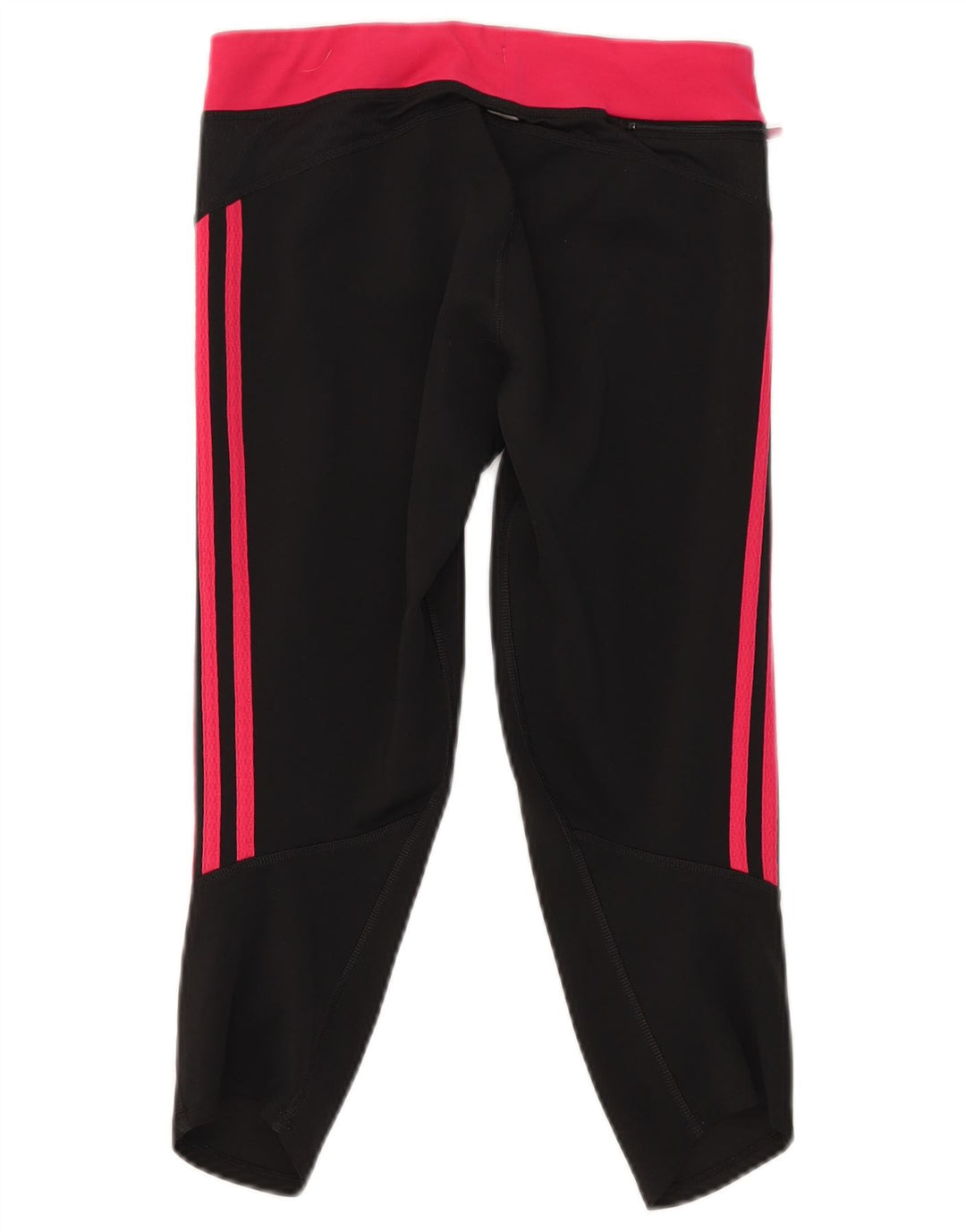 Adidas Womens Capri Leggings UK 12 Médio Preto Colorblock Poliéster