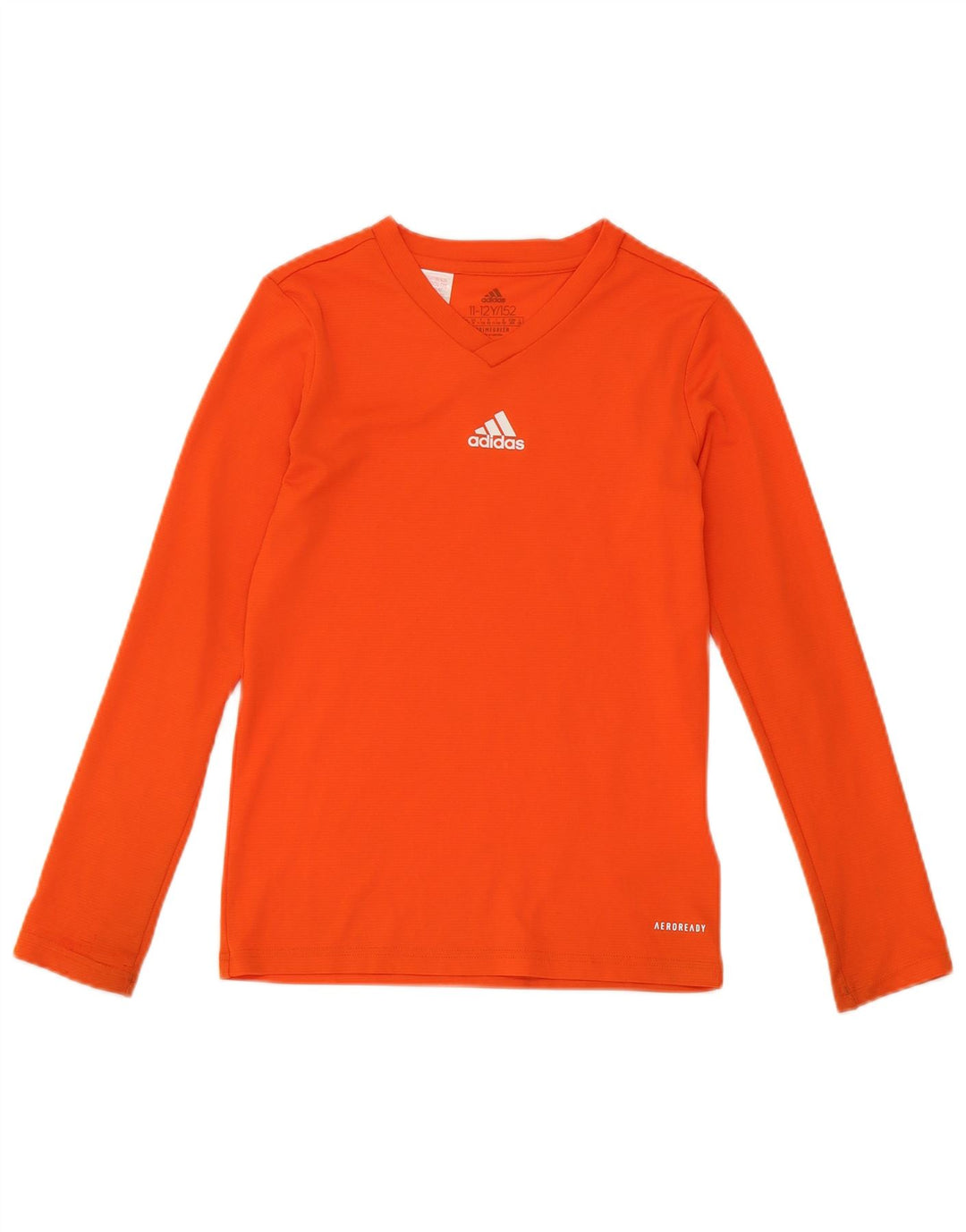 Top Adidas Aeroready Menino Manga Comprida 11-12 Anos Laranja Poliéster