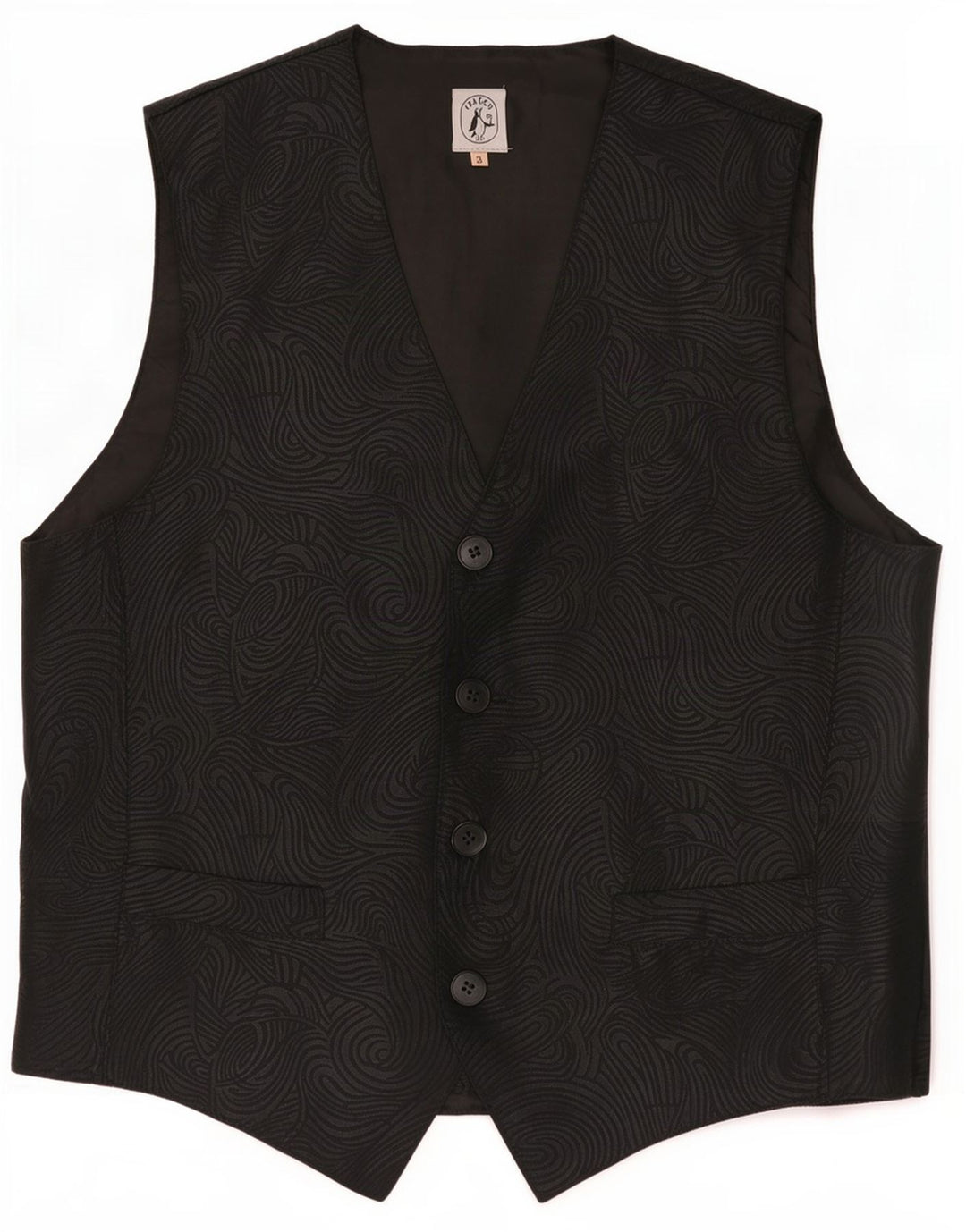 Colete masculino Isacco grande poliéster preto