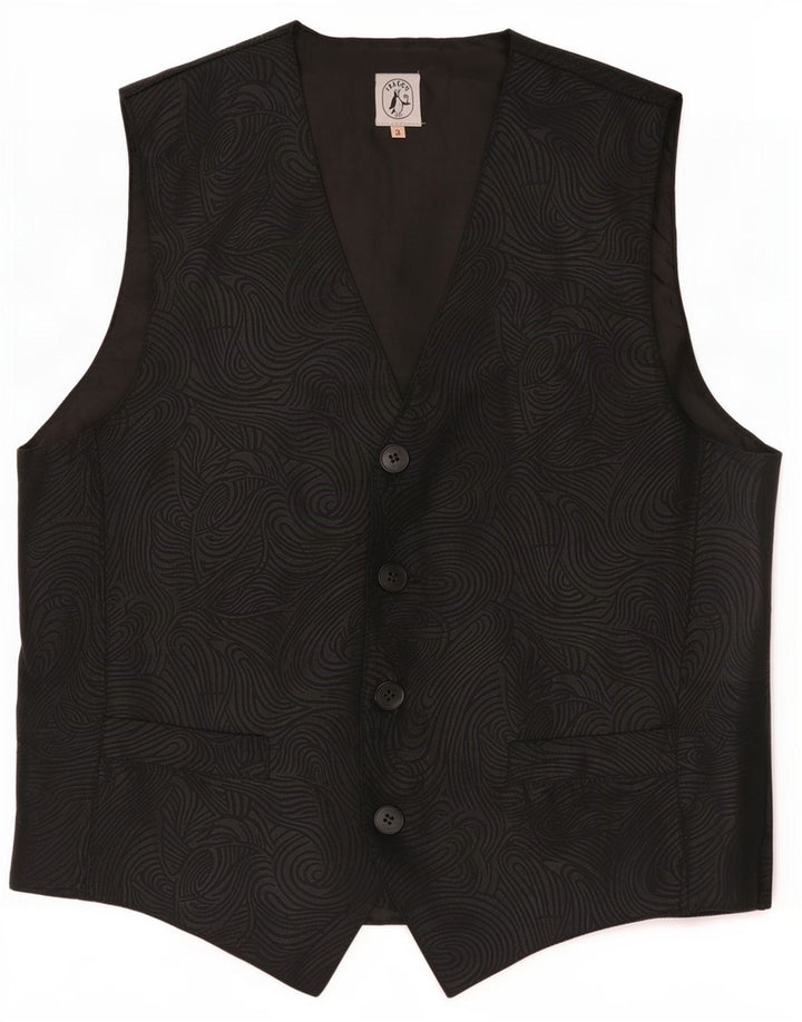 Colete masculino Isacco grande poliéster preto