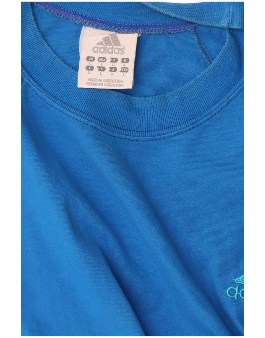 Adidas Mens Camiseta Top Grande Azul