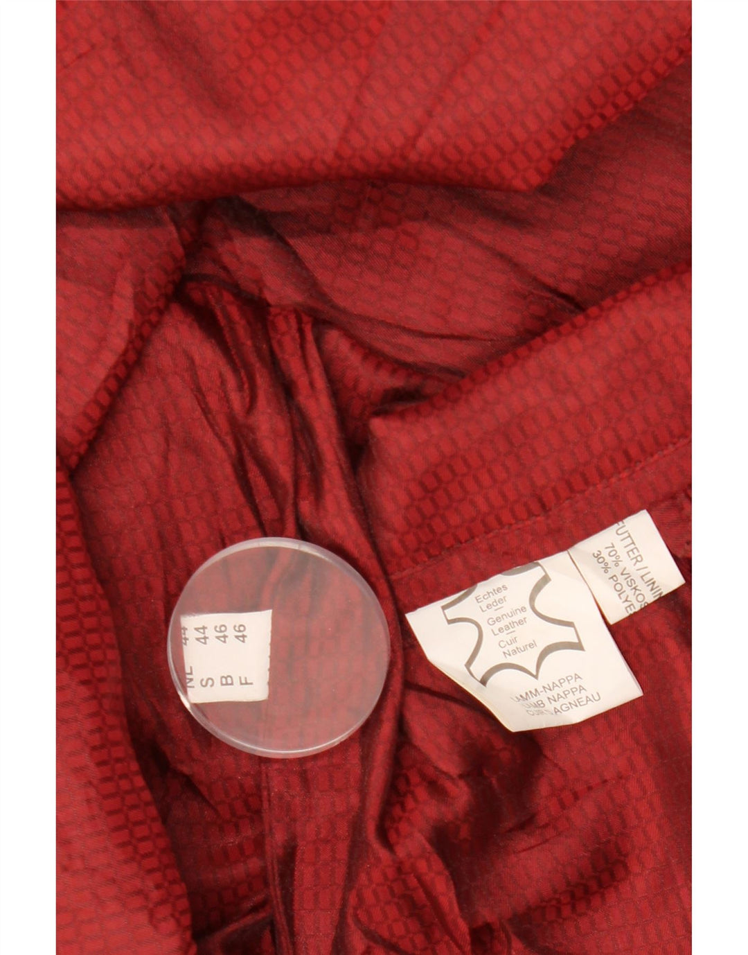 Jaqueta de couro feminina VINTAGE EU 46 XL couro borgonha