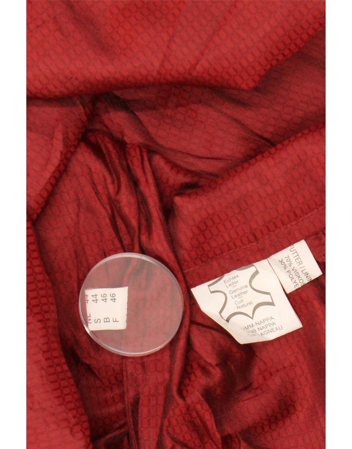 Jaqueta de couro feminina VINTAGE EU 46 XL couro borgonha