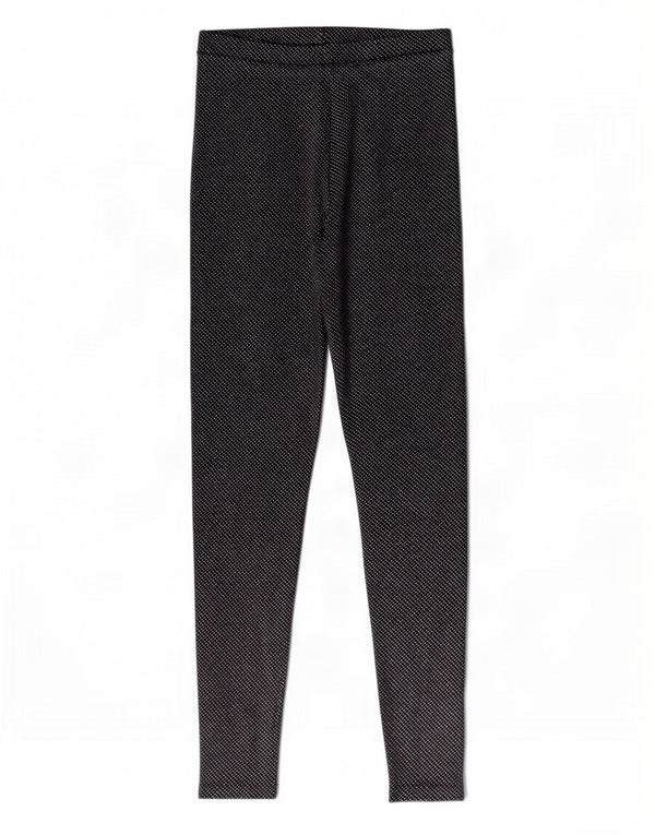 Zara Womens Leggings UK 8 Pequeno Poliéster Manchado Preto