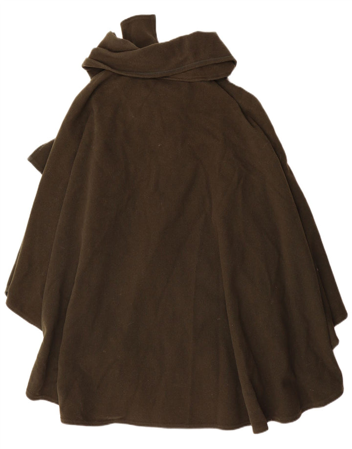Casaco poncho feminino Alba Fornari tamanho único lã cáqui