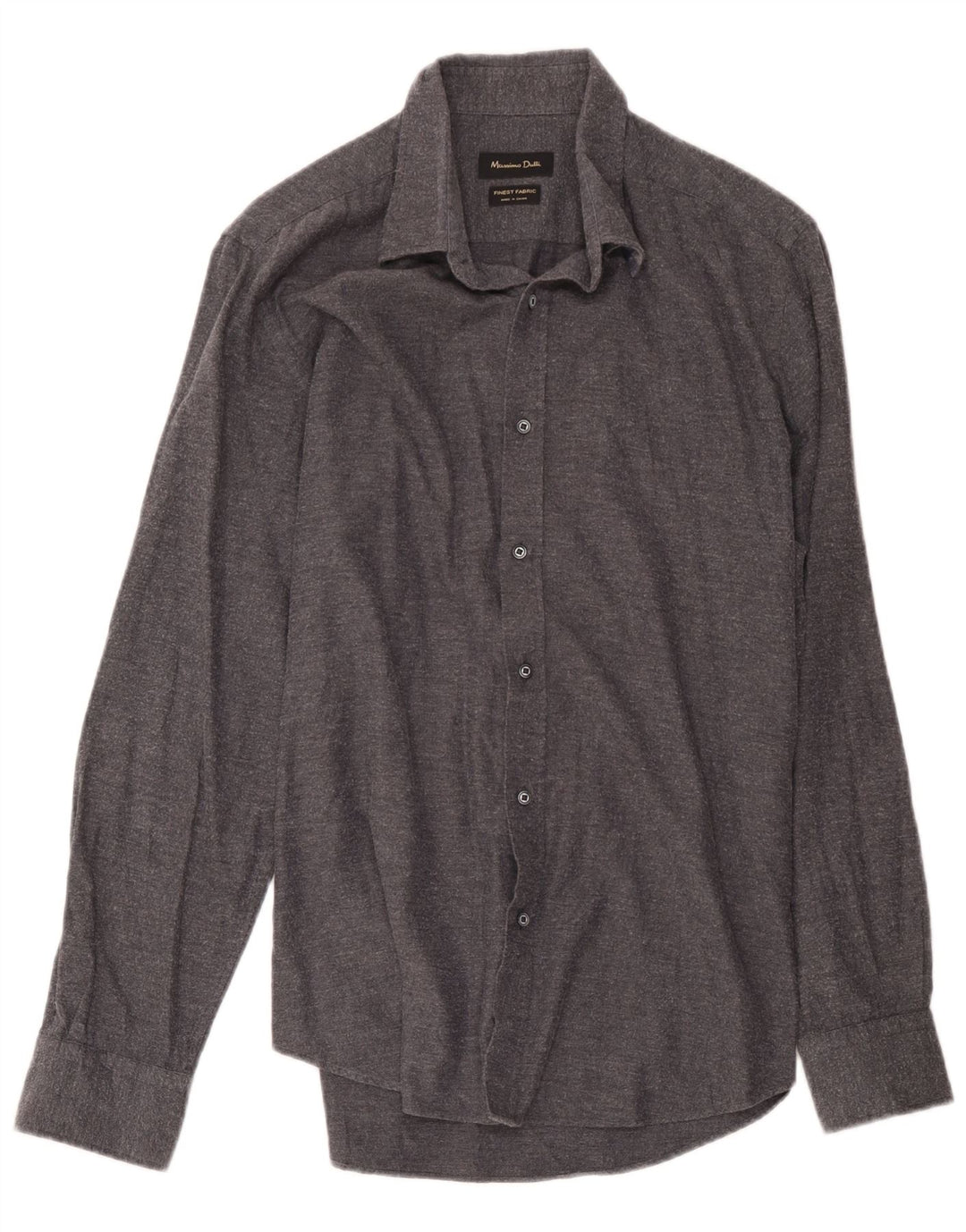 Camisa masculina Massimo Dutti grande espinha de peixe cinza