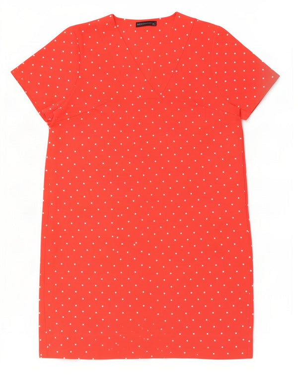 Vestido feminino Marks & Spencer UK 18 XL rosa bolinhas poliéster