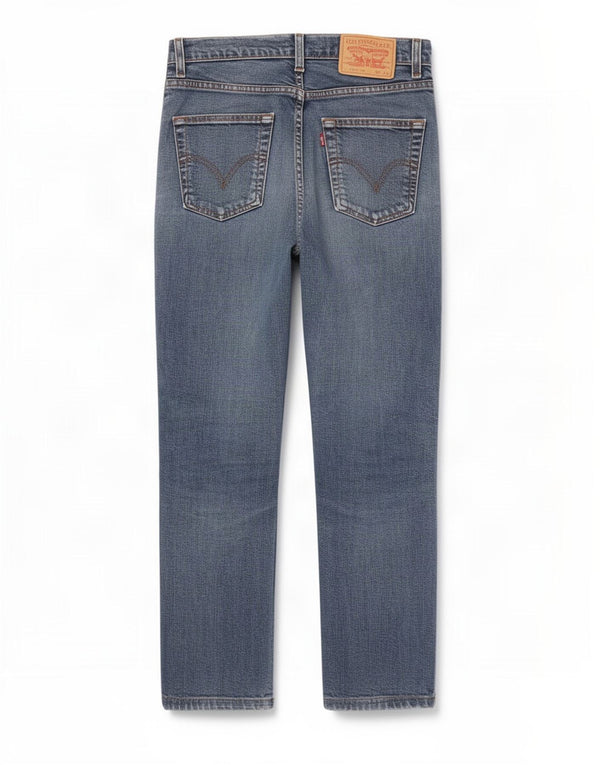 Calça jeans feminina Levi's 525 Straight W30 L28 azul algodão