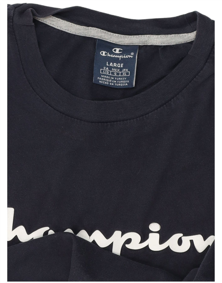 Camiseta gráfica masculina Champion grande azul marinho