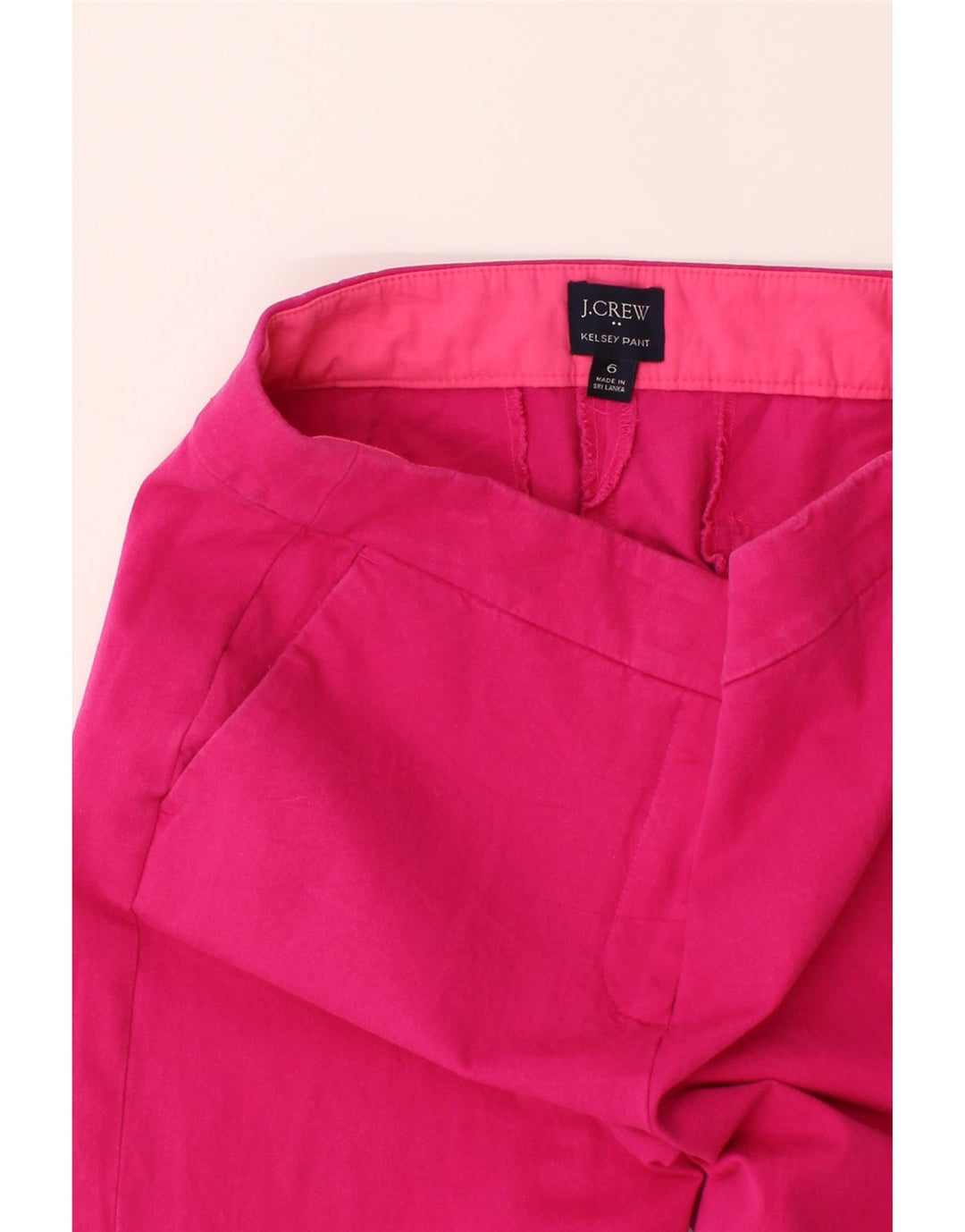 J. CREW Womens Flare Capri Trousers US 6 Medium W30 L23 Pink Cotton Vintage J. Crew and Second-Hand J. Crew from Messina Hembry 