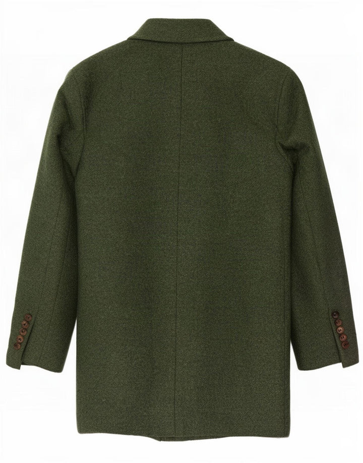 Sobretudo masculino vintage IT 44 XS lã verde