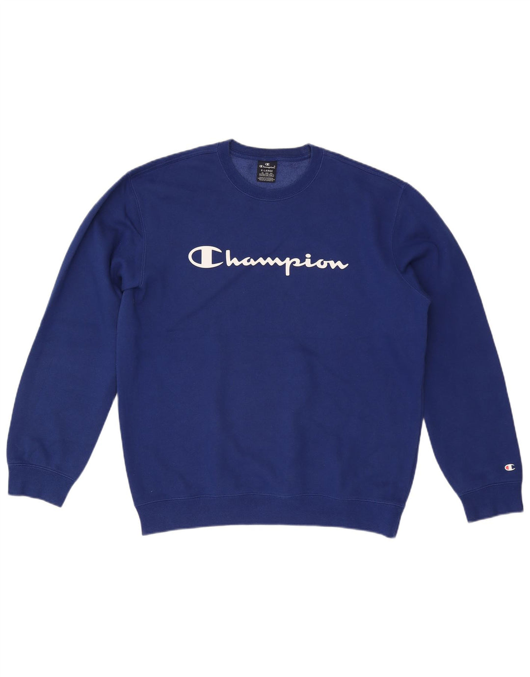 Campeão masculino gráfico moletom jumper XL azul algodão