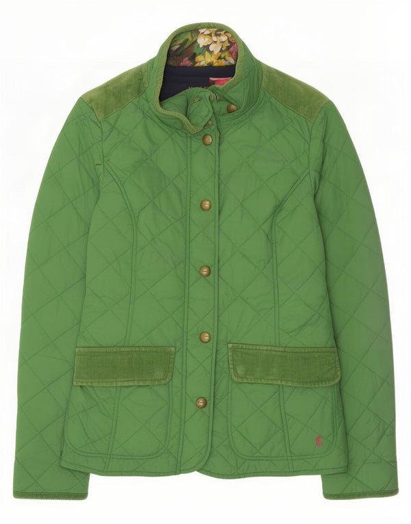 Jaqueta acolchoada feminina Joules UK 10 poliamida floral verde pequena