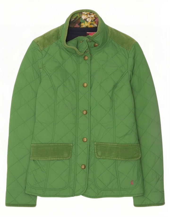 Jaqueta acolchoada feminina Joules UK 10 poliamida floral verde pequena