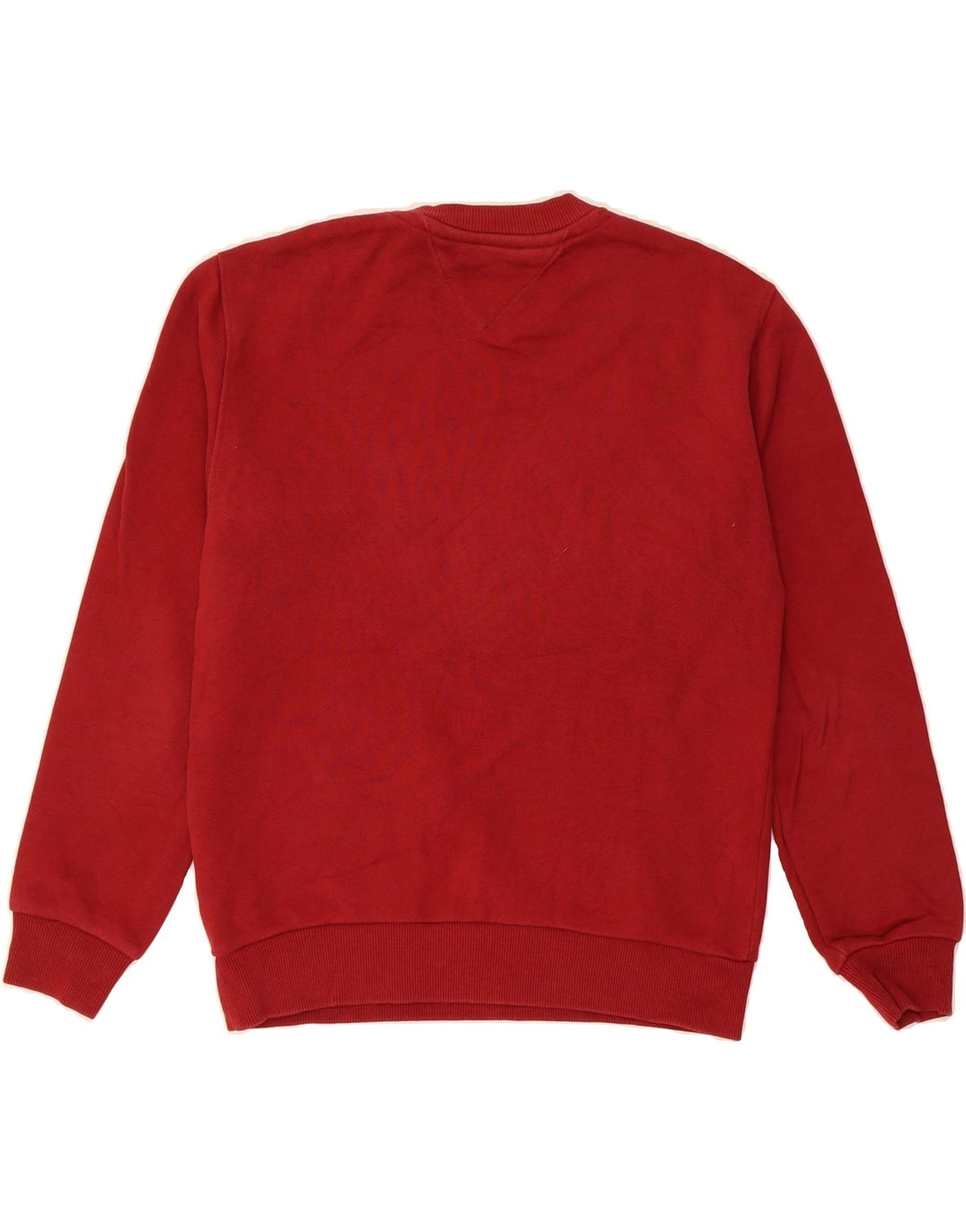 TOMMY HILFIGER Womens Graphic Sweatshirt Jumper UK 2 2XS Burgundy Vintage Tommy Hilfiger and Second-Hand Tommy Hilfiger from Messina Hembry 