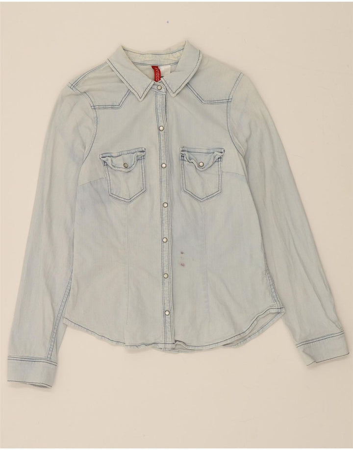 H&M Womens Denim Shirt IT 38 XS Blue Cotton Vintage H&M and Second-Hand H&M from Messina Hembry 