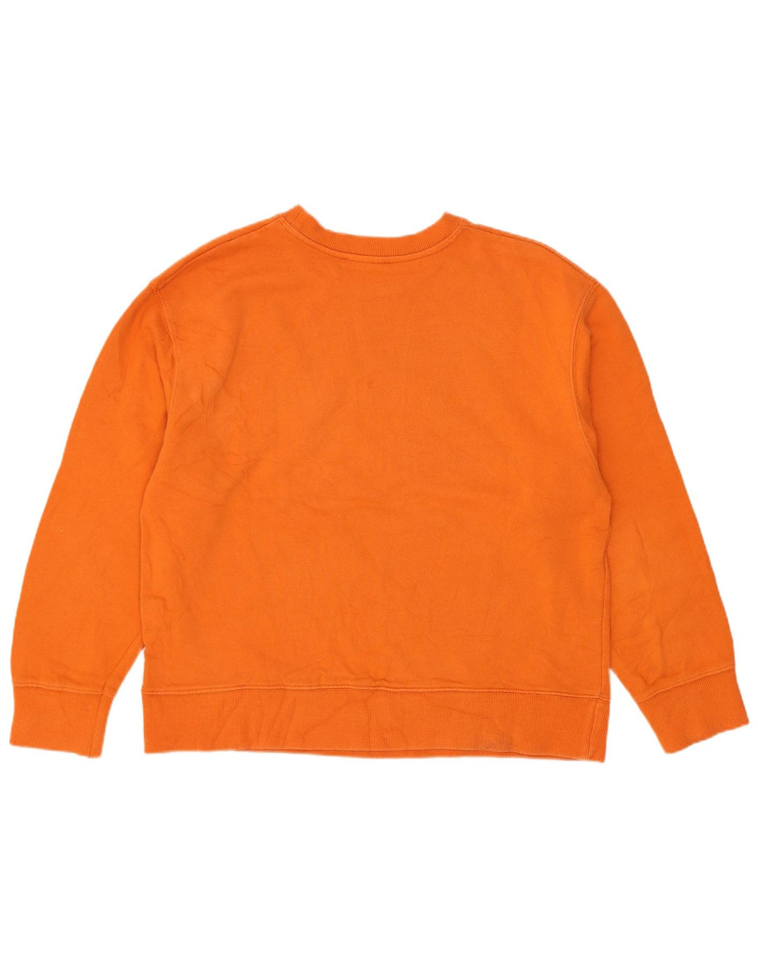 Zara feminino gráfico oversized moletom jumper Reino Unido 10 pequeno algodão laranja