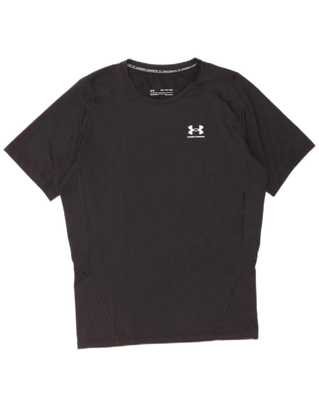 Camiseta de compressão masculina Under Armour Top 2XL poliéster preto