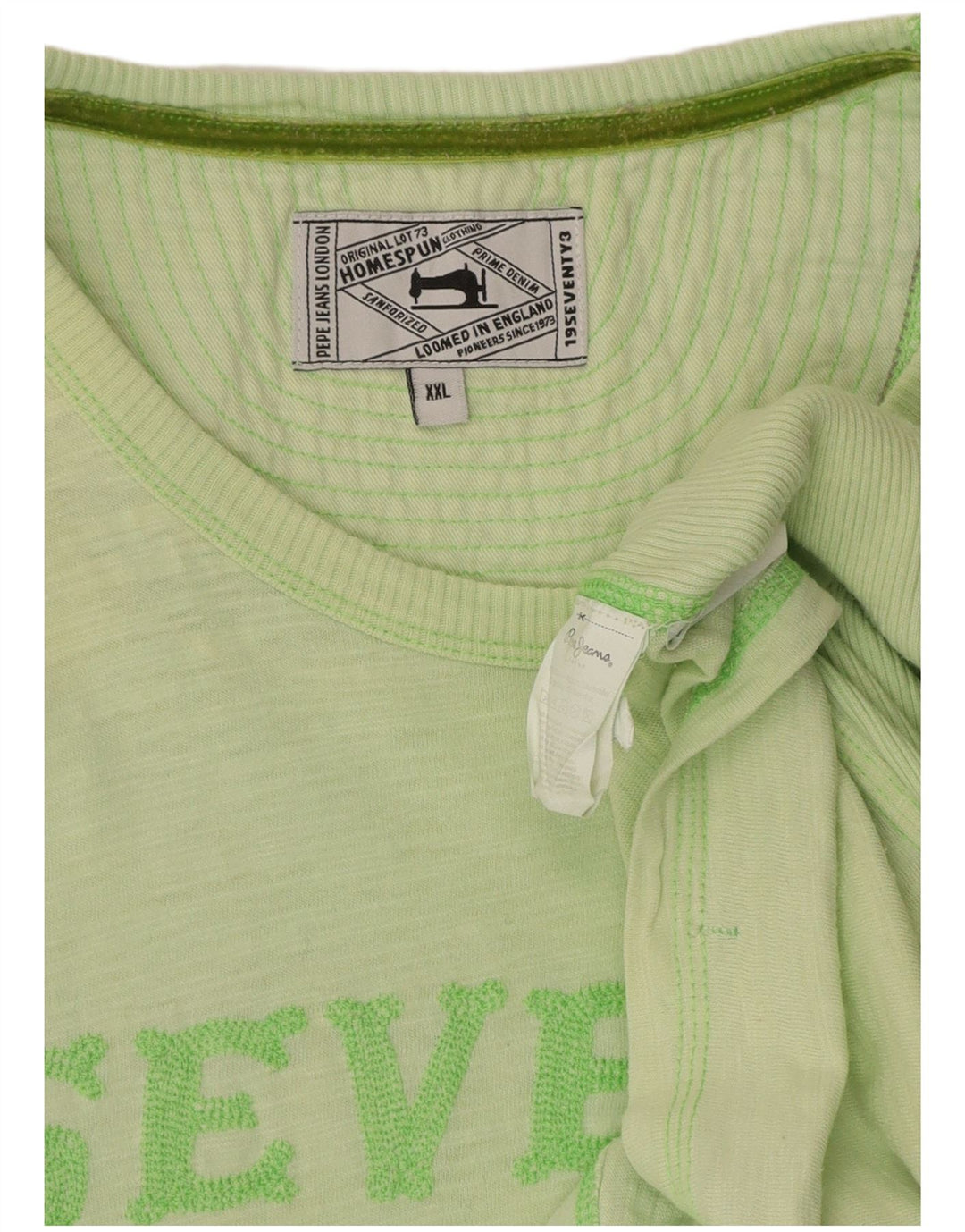 PEPE JEANS Camiseta masculina gráfica top 2XL algodão verde