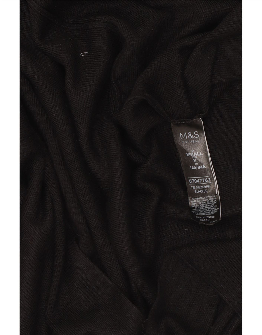 Marks & Spencer Suéter feminino Longline Open Cardigan Reino Unido 10 Pequeno Preto