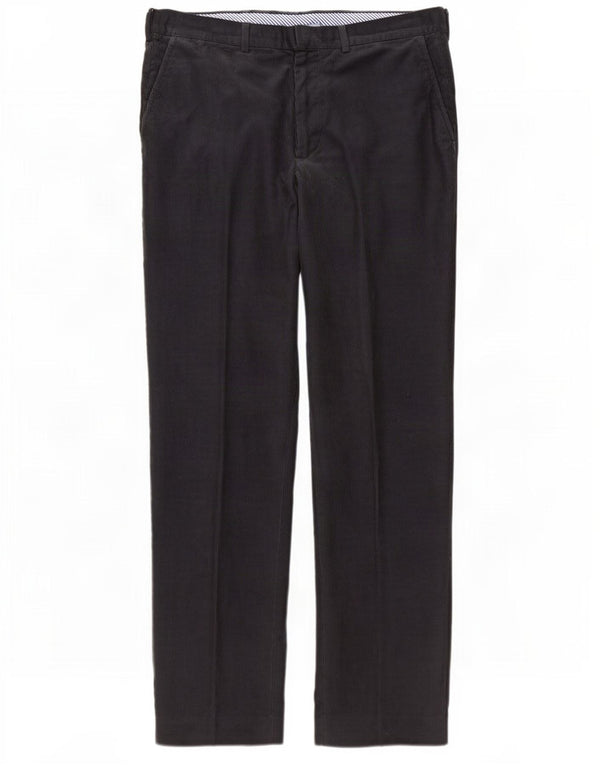 Calça masculina de veludo cotelê Marks & Spencer sob medida W36 L33 algodão cinza