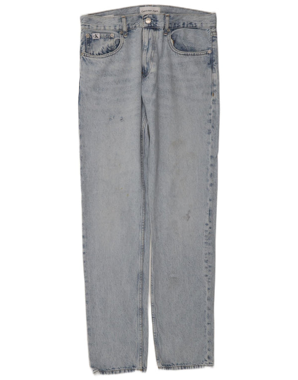 Calça jeans reta masculina Calvin Klein W29 L32 algodão azul