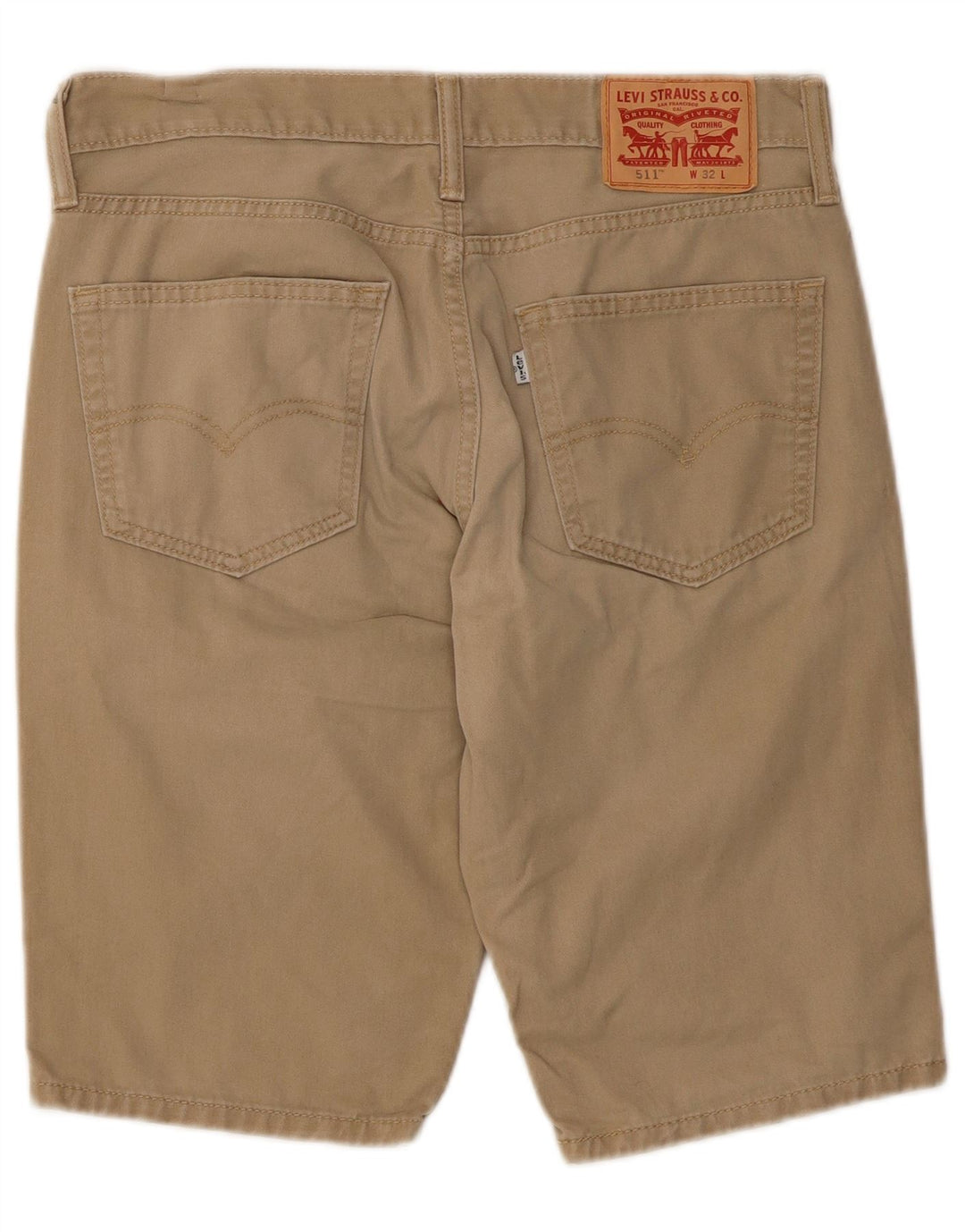 Shorts masculino Levi's 511 casual W32 médio bege algodão