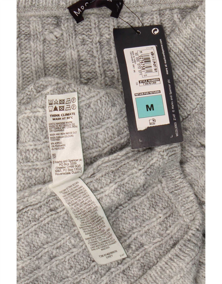 Saia midi de malha feminina Marks & Spencer médio W30 cinza acrílico