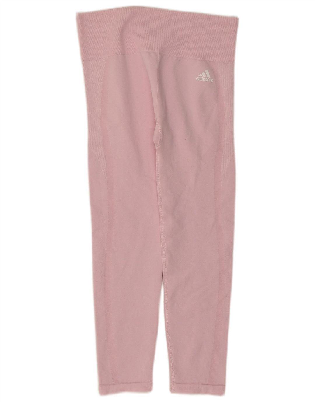 Adidas Womens Capri Leggings UK 12 Médio Rosa Poliéster