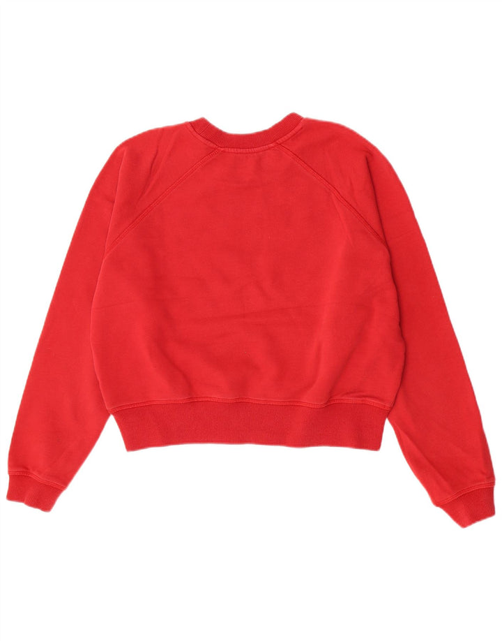 Suéter de moletom feminino Guess Crop Graphic UK 16 grande vermelho