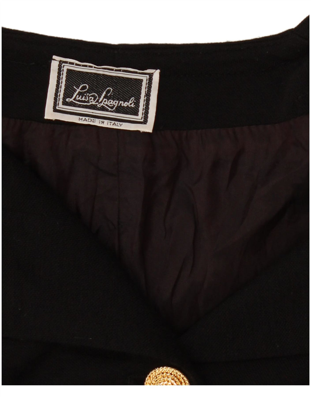 Luisa Spagnoli jaqueta blazer feminina de 5 botões Reino Unido 12 médio preto