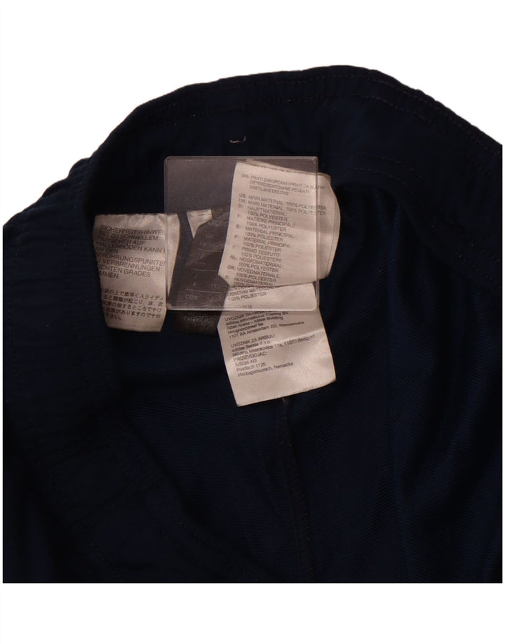 Calças de treino masculinas ADIDAS UK 44/46 grandes azul marinho poliéster