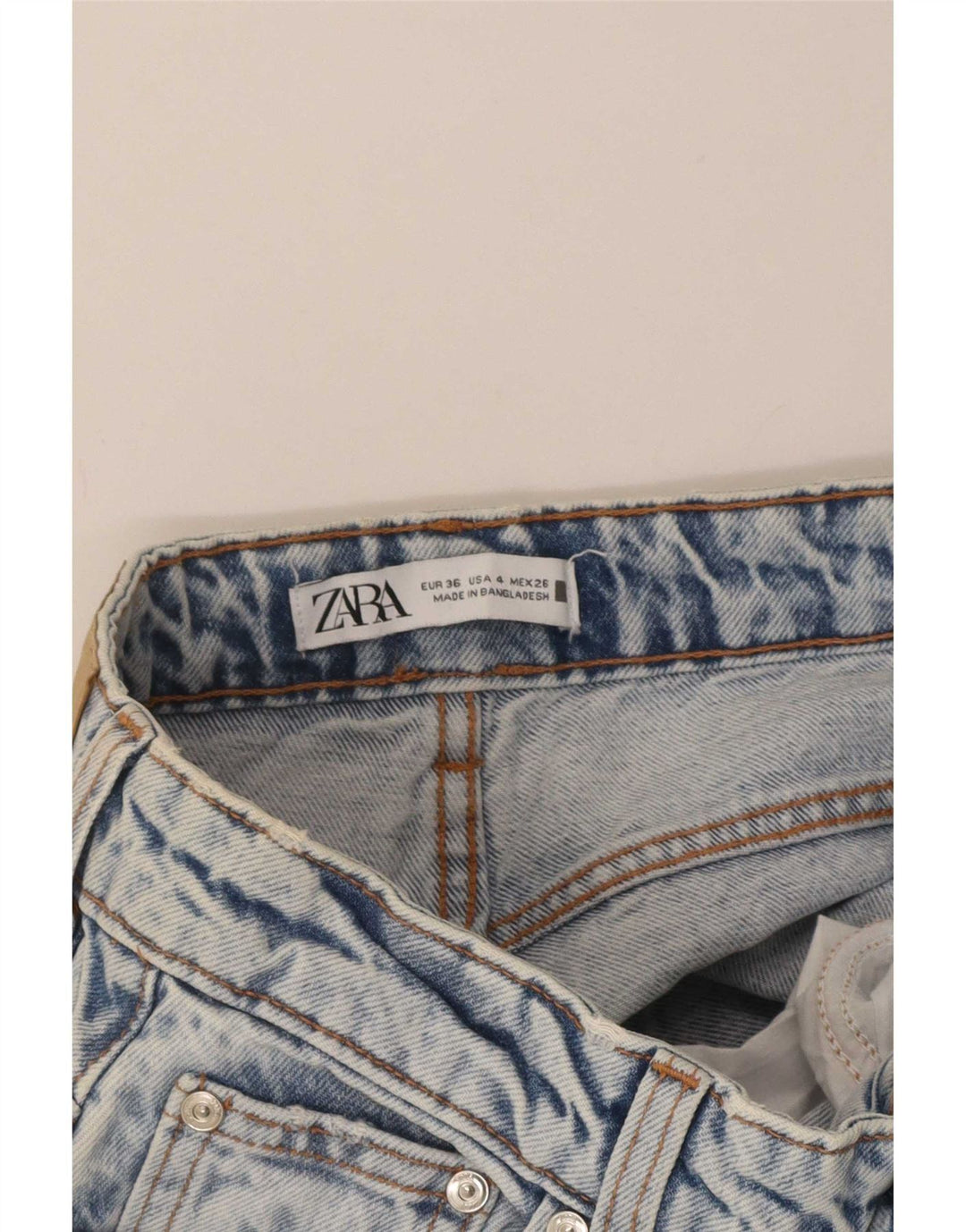 Calça Jeans Solta Feminina Zara EU 36 XS W26 L31 Azul