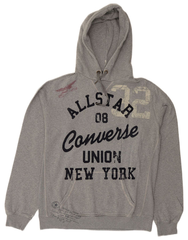 Converse masculino gráfico moletom com capuz XL cinza
