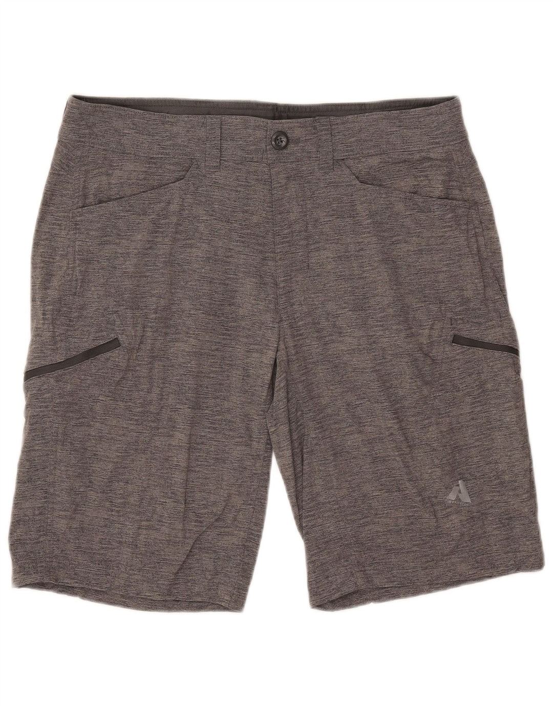 Shorts cargo masculino Eddie Bauer W35 grande nylon manchado cinza
