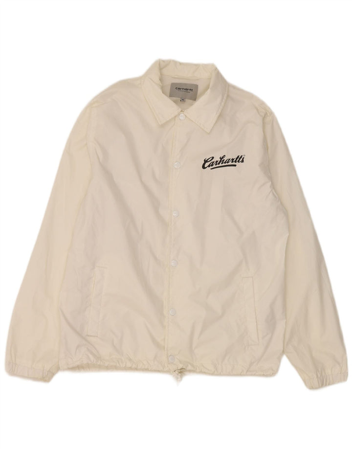 Jaqueta de chuva masculina Carhartt Graphic UK 38 médio branco nylon