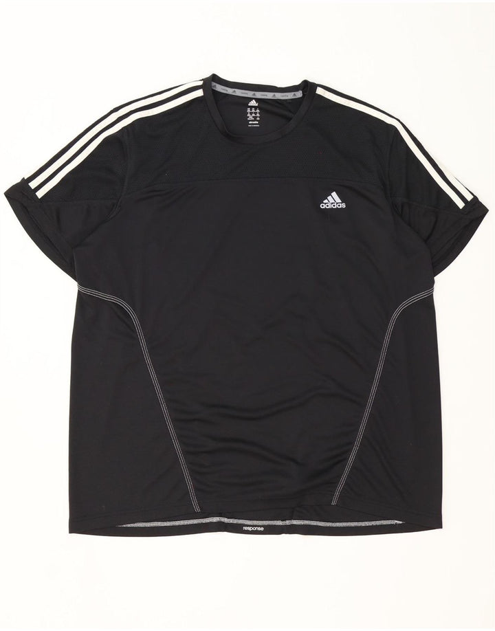 Adidas Mens Climalite Camiseta Top 2XL Poliéster Preto