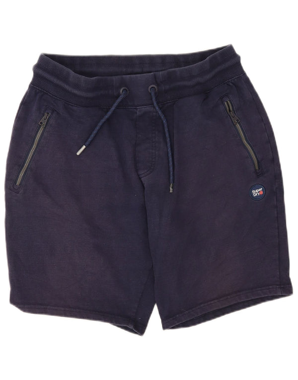 Shorts esportivos masculinos Superdry XL algodão azul marinho