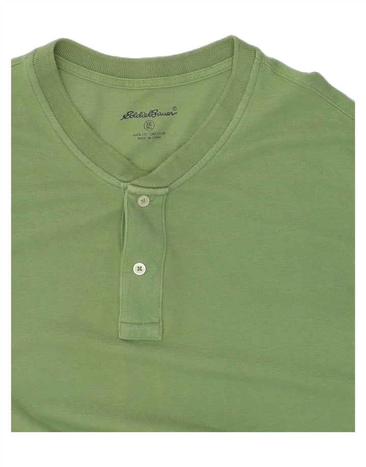 EDDIE BAUER Mens T-Shirt Top 2XL Green Cotton Vintage Eddie Bauer and Second-Hand Eddie Bauer from Messina Hembry 
