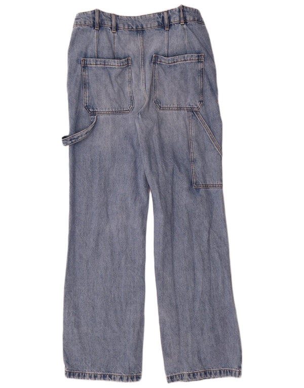 Fat Face Womens Cargo Loose Jeans Reino Unido 12 Médio W30 L31 Algodão Azul