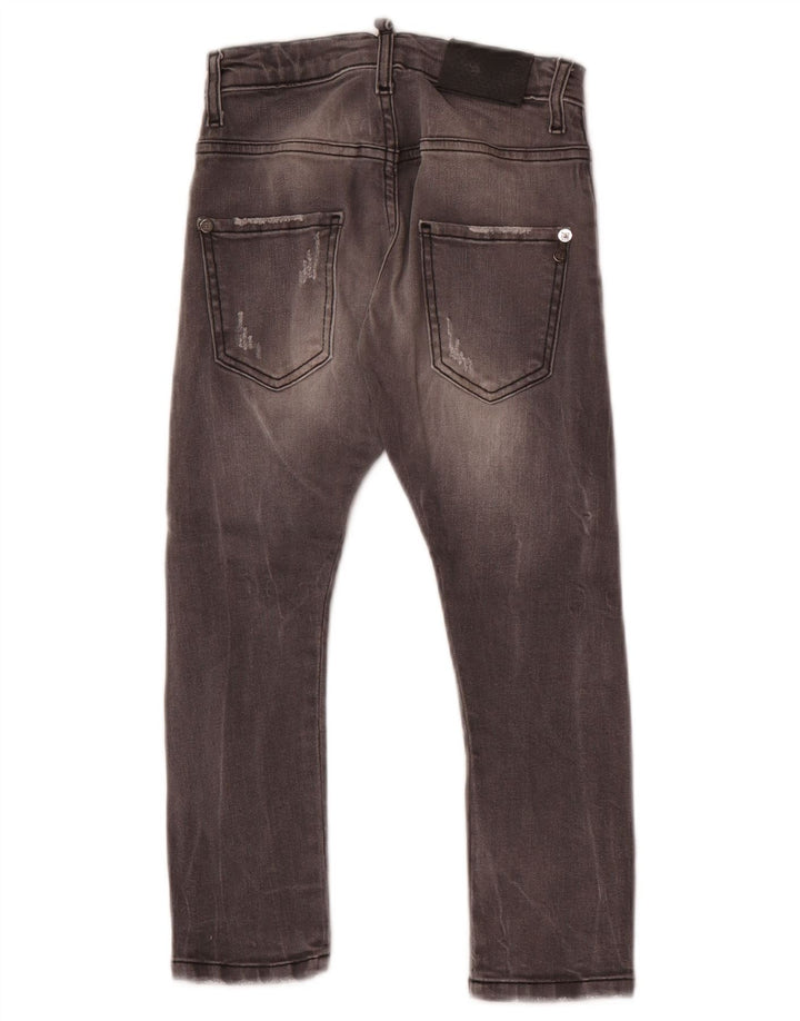 Iceberg Meninos Jeans Slim Desgastados 6-7 Anos W22 L20 Cinza