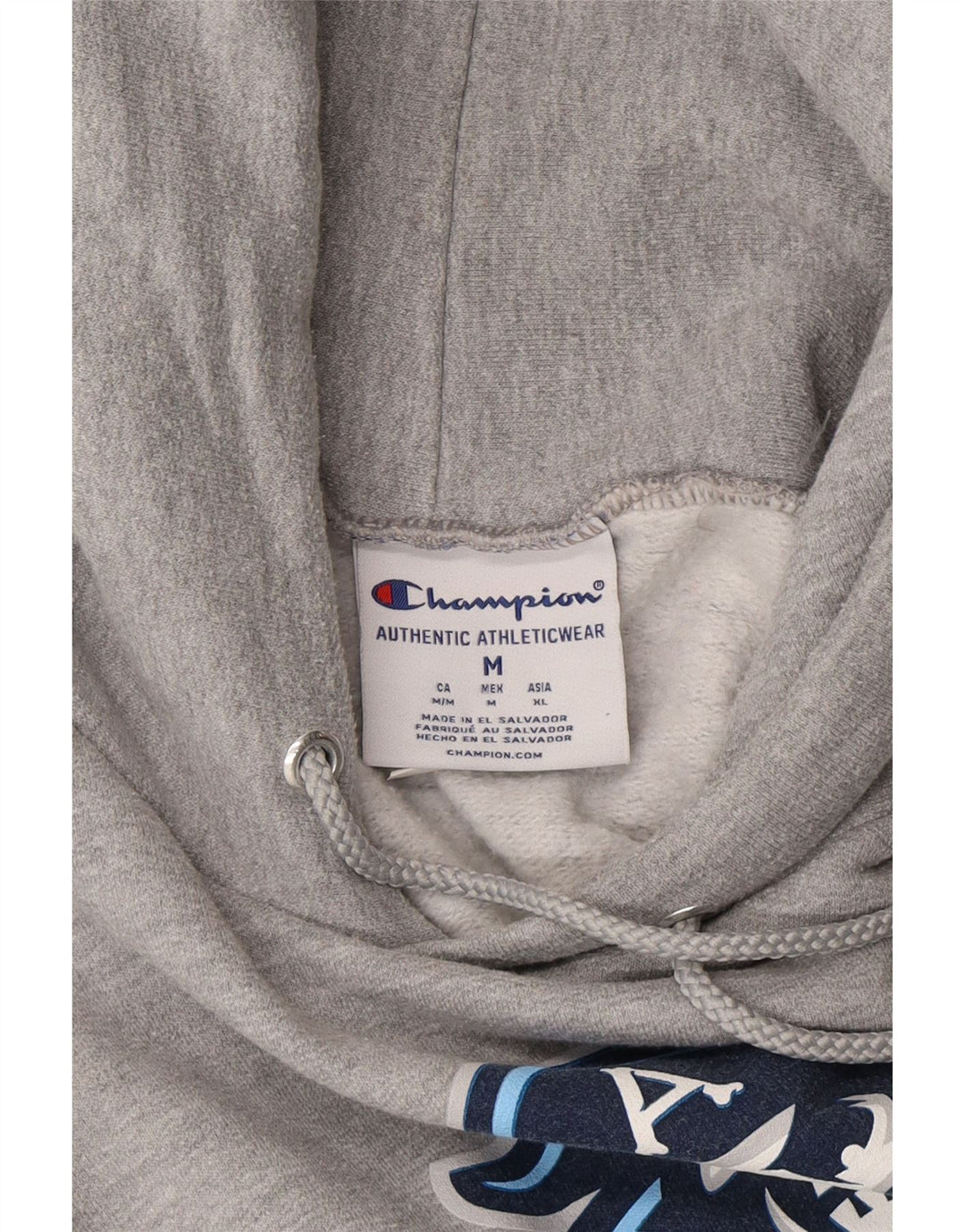 CHAMPION Mens Admirals Milwaukee Graphic Hoodie Jumper Medium Grey Cotton Vintage Champion and Second-Hand Champion from Messina Hembry 