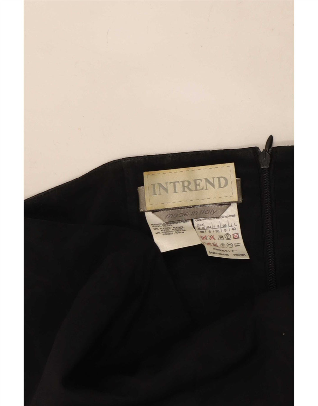 Vestido feminino Intrend sem alças UK 8 pequeno acetato preto