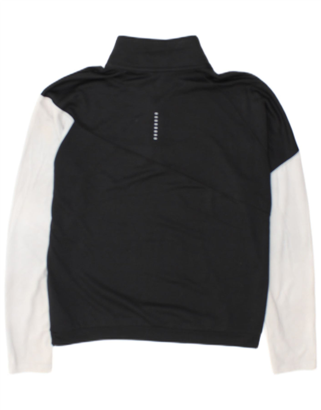 Top de treino feminino Nike com zíper e gola alta UK 14 médio preto colorblock