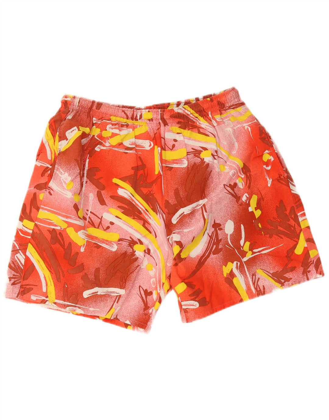 Shorts de natação vintage masculino abstrato Padrão IT 52 XL algodão vermelho