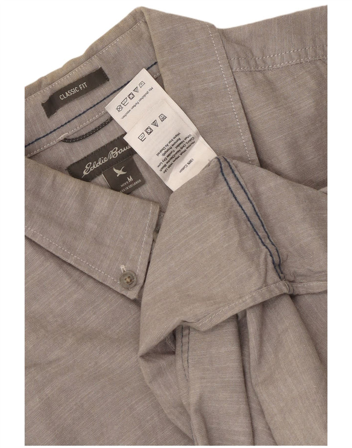 Camisa masculina Eddie Bauer Classic Fit algodão cinza médio