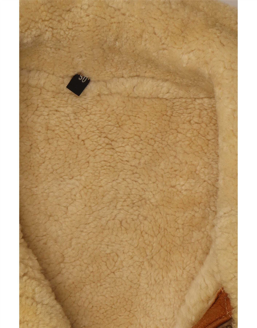 Jaqueta masculina vintage de shearling IT 50 grande marrom