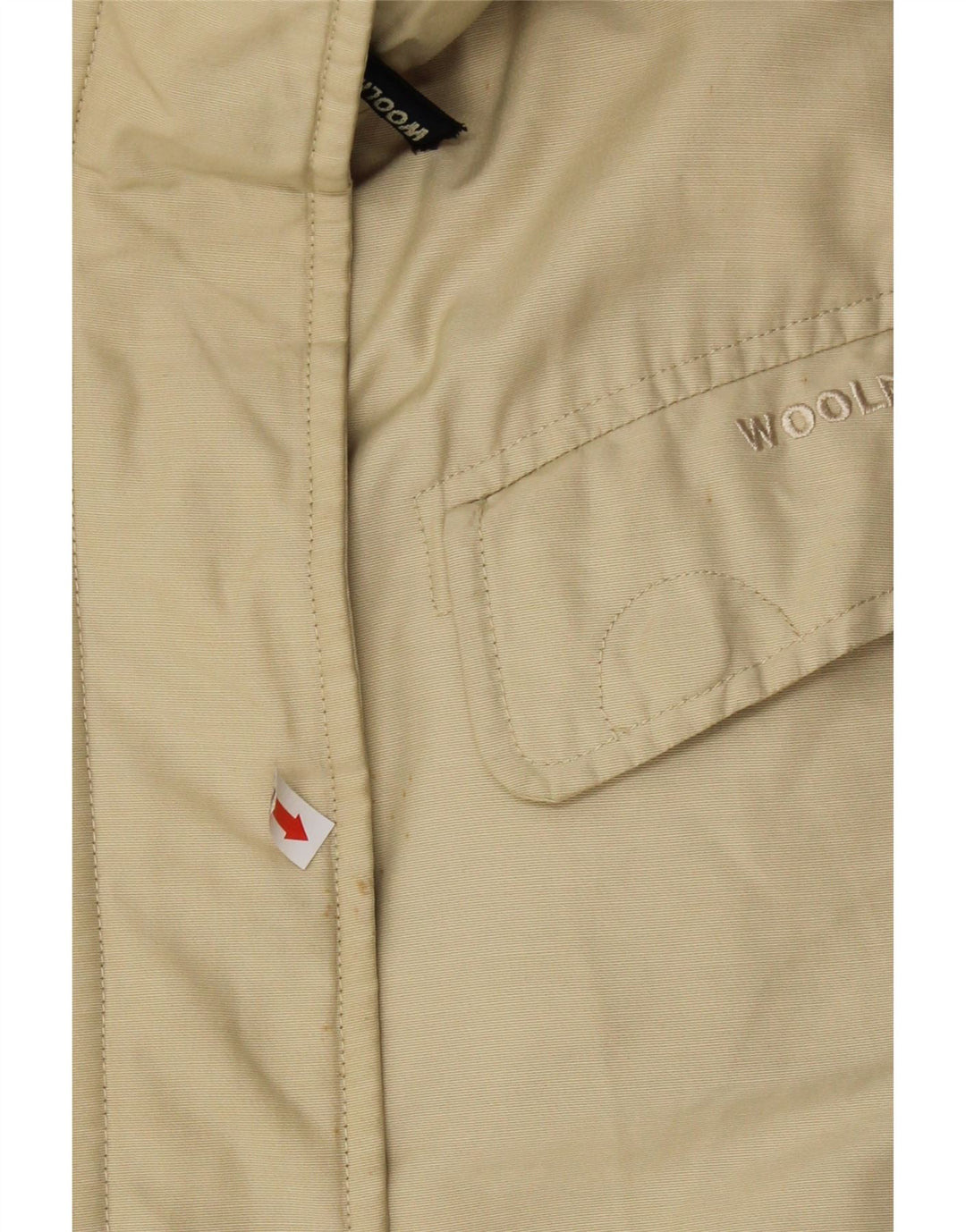 WOOLRICH Womens Hooded Padded Jacket UK 16 Large Beige Vintage Woolrich and Second-Hand Woolrich from Messina Hembry 