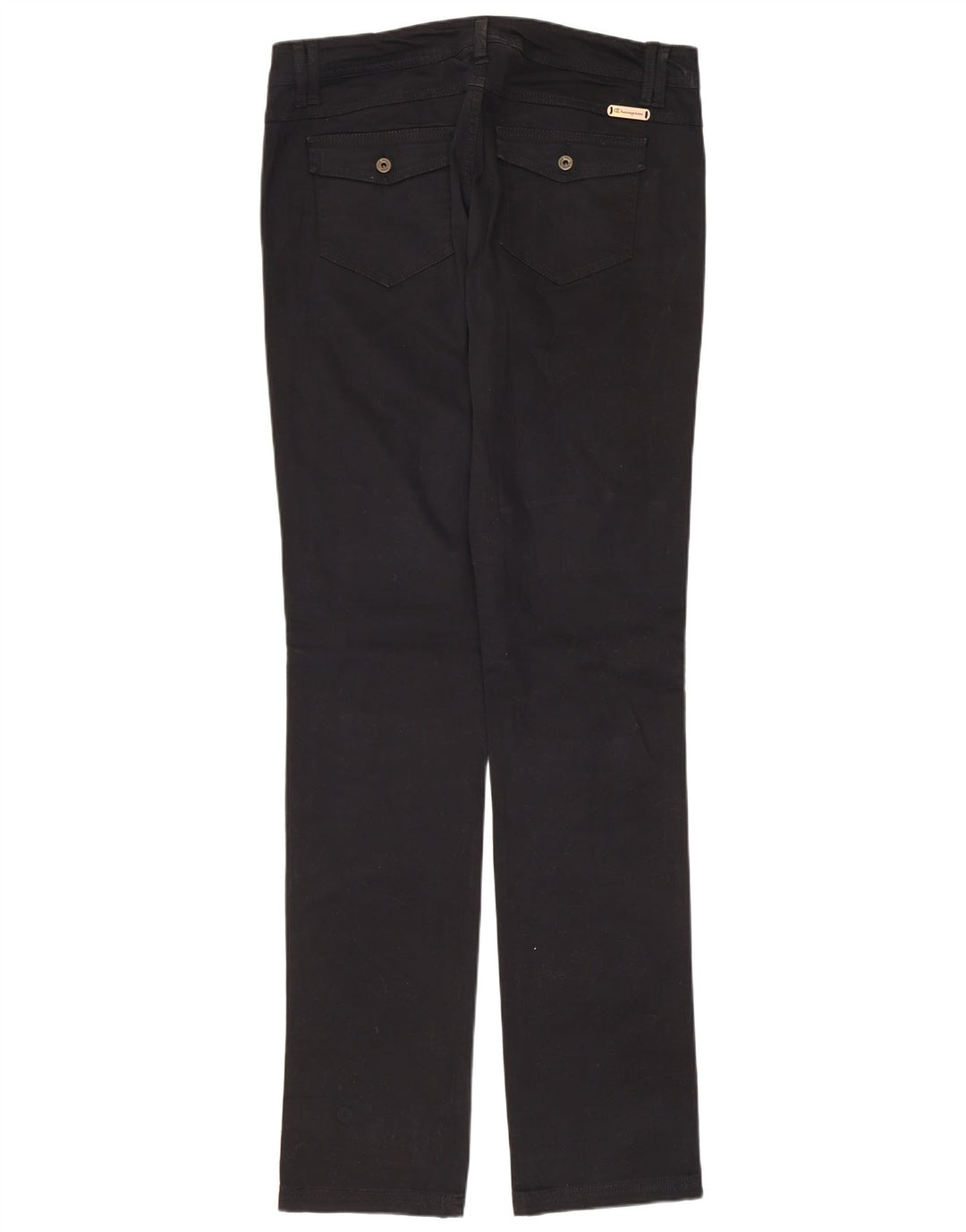 CHAMPION Calça feminina reta casual médio W30 L34 algodão preto