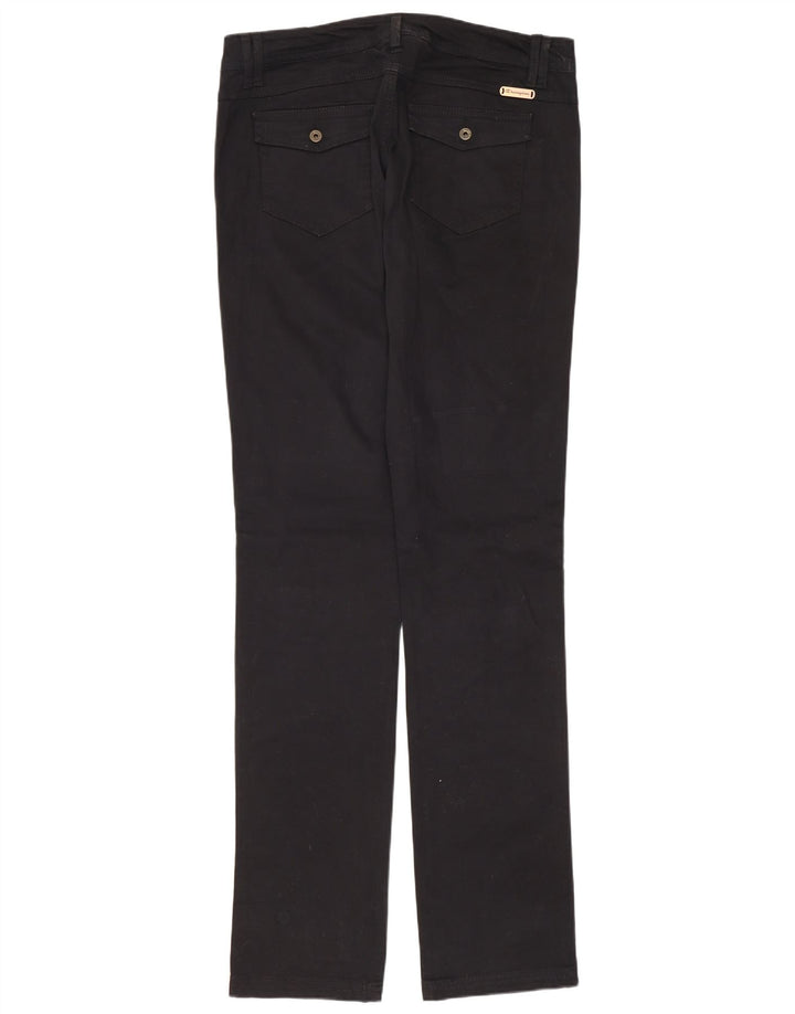 CHAMPION Calça feminina reta casual médio W30 L34 algodão preto